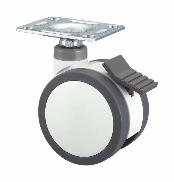 Hi-Tech medical twin-med caster wheel 4in Top Plate