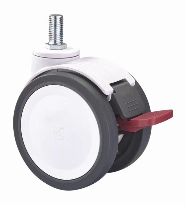 Hi-Tech medical twin-med caster wheel 5in Top Plate - Image 7
