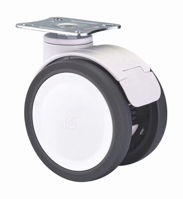 Hi-Tech medical twin-med caster wheel 5in Top Plate - Image 2