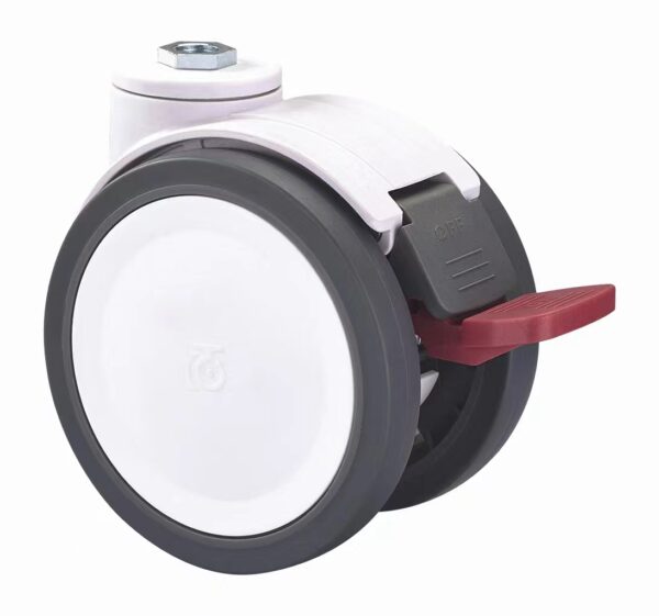 Hi-Tech medical twin-med caster wheel 5in Top Plate - Image 3